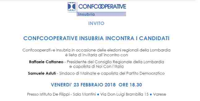 CONFCOOPERATIVE INSUBRIA INCONTRA I CANDIDATI